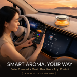 Solar-Powered Smart Car Aroma Diffuser with Music Sync & App Control